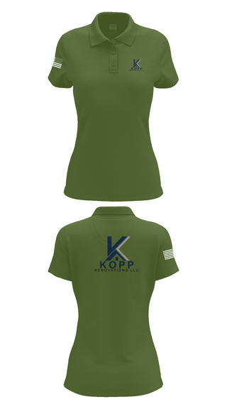 Womens Short Sleeve Performance Polo, Kopp Renovations, , Teamtime, Team time, sublimation, custom sports apparel, team uniforms, spirit wear, spiritwear, sports uniforms, custom shirts, team store, custom team store, fundraiser sports, apparel fundraiser