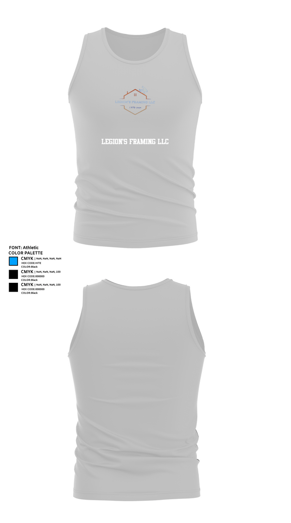 Tank Top, LEGION'S FRAMING LLC, , Teamtime, Team time, sublimation, custom sports apparel, team uniforms, spirit wear, spiritwear, sports uniforms, custom shirts, team store, custom team store, fundraiser sports, apparel fundraiser