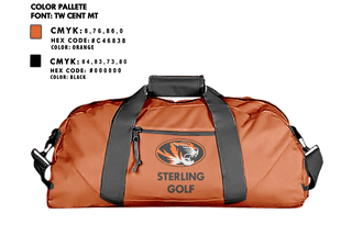 Duffle Bag, Sterling High School Golf, Golf, Teamtime, Team time, sublimation, custom sports apparel, team uniforms, spirit wear, spiritwear, sports uniforms, custom shirts, team store, custom team store, fundraiser sports, apparel fundraiser