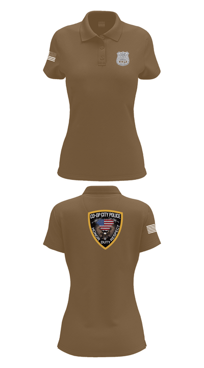 Co-op City Police Department 96634913 Women's Short Sleeve Performance Polo  - 14
