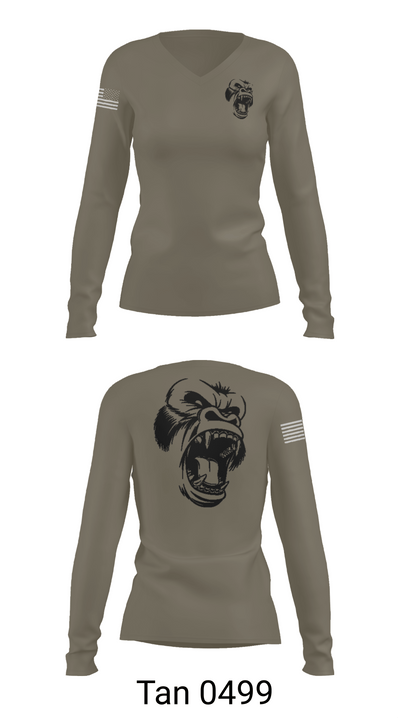 USS CARL VINSON 40544561 Women's Long Sleeve V-neck Shirt -1 73