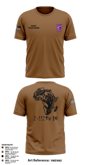 Short Sleeve Performance Shirt, Charger Co. / 2-112th Infantry Battalion, National Guard, Teamtime, Team time, sublimation, custom sports apparel, team uniforms, spirit wear, spiritwear, sports uniforms, custom shirts, team store, custom team store, fundraiser sports, apparel fundraiser