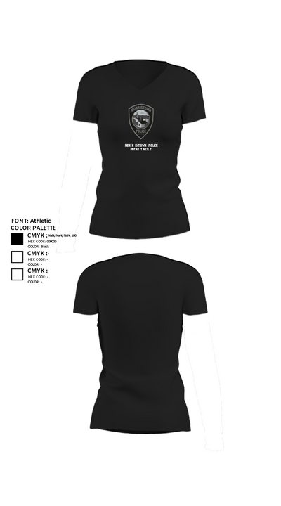 Morristown Police Department 25451199 Women's Short Sleeve V-neck Shirt - 23