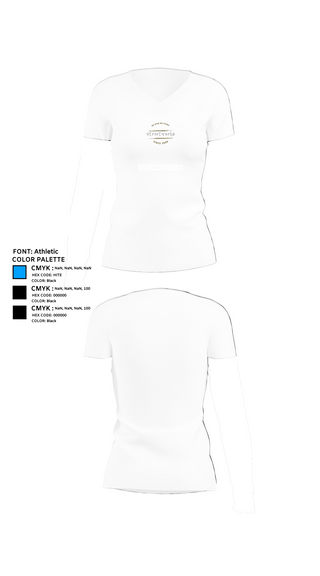 Womens Short Sleeve Vneck Shirt, Streetworkz, , Teamtime, Team time, sublimation, custom sports apparel, team uniforms, spirit wear, spiritwear, sports uniforms, custom shirts, team store, custom team store, fundraiser sports, apparel fundraiser