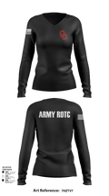 OU Army ROTC 95723228 Women's Long Sleeve V-neck Shirt - 114