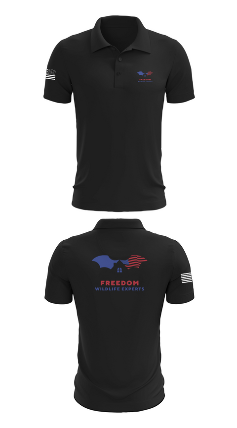 Short Sleeve Performance Polo, FREEDOM WILDLIFE EXPERTS, , Teamtime, Team time, sublimation, custom sports apparel, team uniforms, spirit wear, spiritwear, sports uniforms, custom shirts, team store, custom team store, fundraiser sports, apparel fundraiser