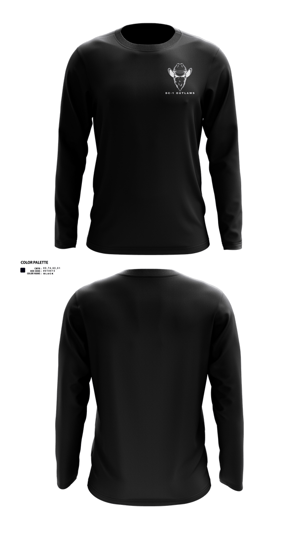 Long Sleeve Performance Shirt, DC-1 Outlaws, , Teamtime, Team time, sublimation, custom sports apparel, team uniforms, spirit wear, spiritwear, sports uniforms, custom shirts, team store, custom team store, fundraiser sports, apparel fundraiser