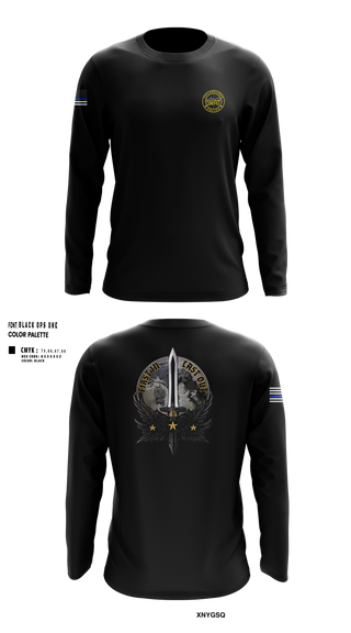 Long Sleeve Performance Shirt, Philadlphia SWAT, Police, Teamtime, Team time, sublimation, custom sports apparel, team uniforms, spirit wear, spiritwear, sports uniforms, custom shirts, team store, custom team store, fundraiser sports, apparel fundraiser