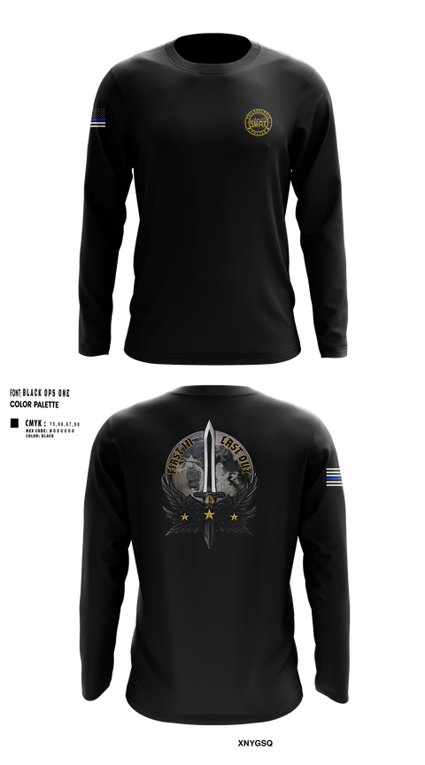 Long Sleeve Performance Shirt, Philadlphia SWAT, Police, Teamtime, Team time, sublimation, custom sports apparel, team uniforms, spirit wear, spiritwear, sports uniforms, custom shirts, team store, custom team store, fundraiser sports, apparel fundraiser