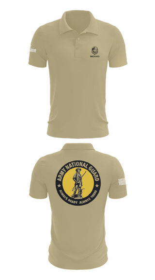 Short Sleeve Performance Polo, Recruiting & Retention Battalion, National Guard, Teamtime, Team time, sublimation, custom sports apparel, team uniforms, spirit wear, spiritwear, sports uniforms, custom shirts, team store, custom team store, fundraiser sports, apparel fundraiser