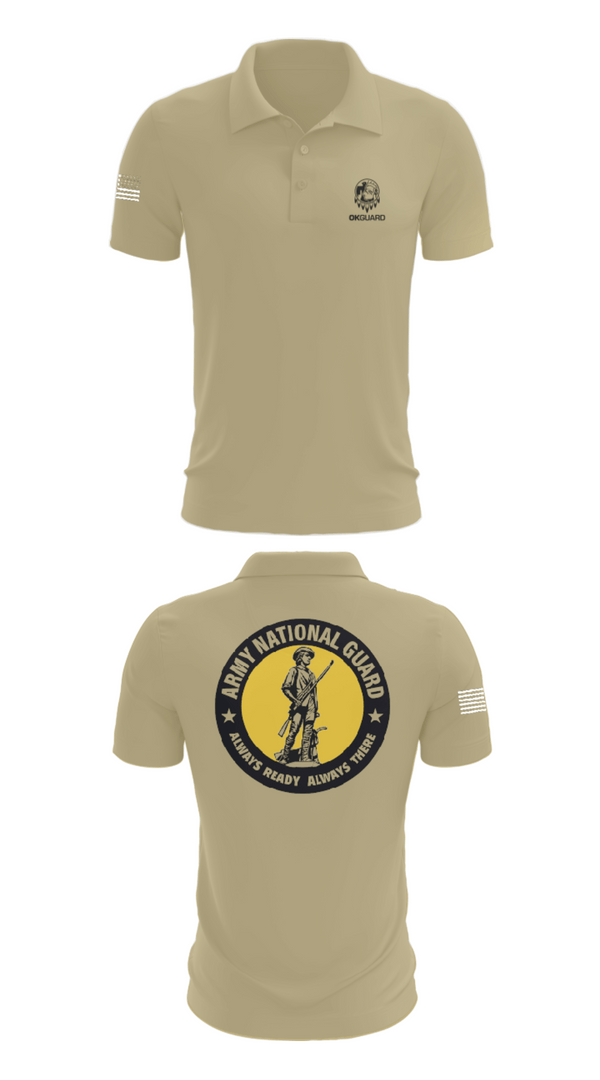 Short Sleeve Performance Polo, Recruiting & Retention Battalion, National Guard, Teamtime, Team time, sublimation, custom sports apparel, team uniforms, spirit wear, spiritwear, sports uniforms, custom shirts, team store, custom team store, fundraiser sports, apparel fundraiser