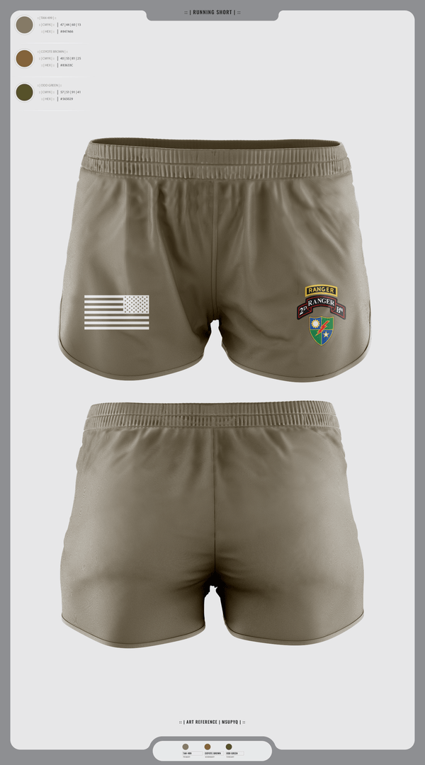 Womens Shorts, 75th Ranger regiment, Army, Teamtime, Team time, sublimation, custom sports apparel, team uniforms, spirit wear, spiritwear, sports uniforms, custom shirts, team store, custom team store, fundraiser sports, apparel fundraiser