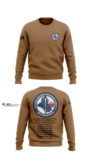 Crew Neck Sweatshirt, Bravo Battery, 4th Battalion, 3rd Air Defense Artillery Regiment, Army, Teamtime, Team time, sublimation, custom sports apparel, team uniforms, spirit wear, spiritwear, sports uniforms, custom shirts, team store, custom team store, fundraiser sports, apparel fundraiser