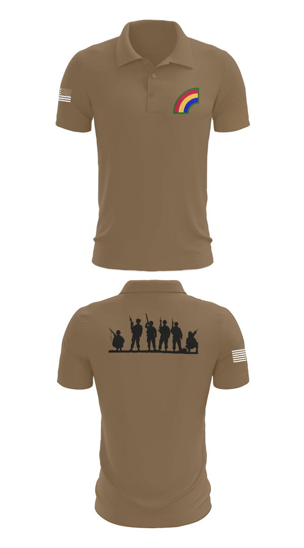 Short Sleeve Performance Polo, 42ND Infantry Division, Army, Teamtime, Team time, sublimation, custom sports apparel, team uniforms, spirit wear, spiritwear, sports uniforms, custom shirts, team store, custom team store, fundraiser sports, apparel fundraiser