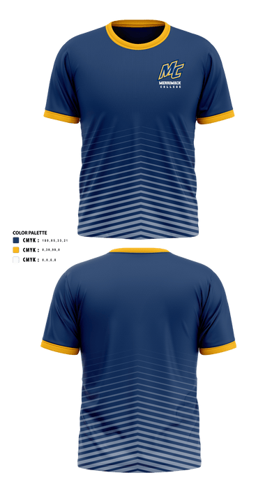 Merrimack College Cross Country 19675750 Short Sleeve Performance Shirt - 40