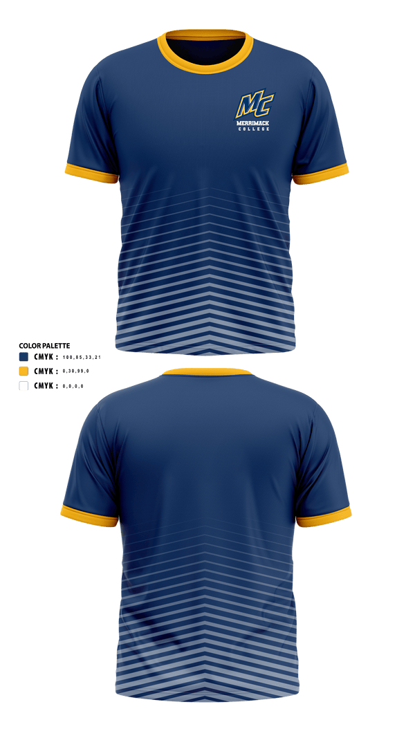 Merrimack College Cross Country 19675750 Short Sleeve Performance Shirt - 40