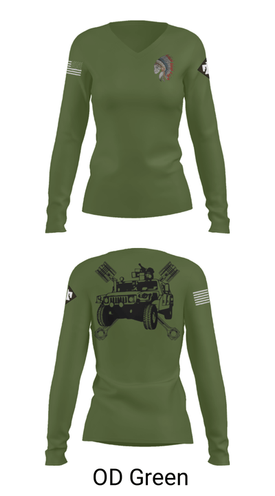 FMS 1, OKARNG 20204603 Women's Long Sleeve V-neck Shirt - 54