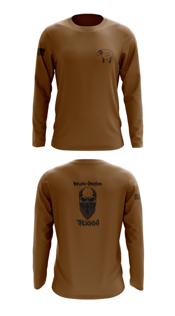Long Sleeve Performance Shirt, Delta Company 1-114th Infantry, National Guard, Teamtime, Team time, sublimation, custom sports apparel, team uniforms, spirit wear, spiritwear, sports uniforms, custom shirts, team store, custom team store, fundraiser sports, apparel fundraiser
