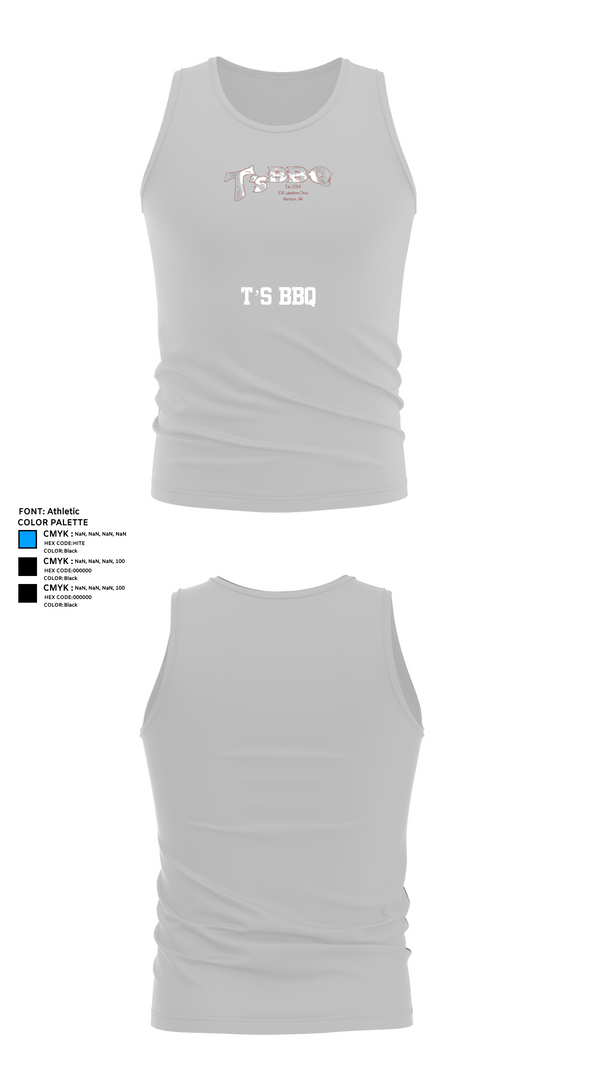 Tank Top, T’s BBQ, , Teamtime, Team time, sublimation, custom sports apparel, team uniforms, spirit wear, spiritwear, sports uniforms, custom shirts, team store, custom team store, fundraiser sports, apparel fundraiser