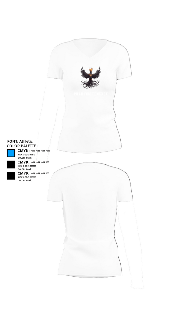 Women's Short Sleeve Vneck Shirt, Phantom Phoenix, , Teamtime, Team time, sublimation, custom sports apparel, team uniforms, spirit wear, spiritwear, sports uniforms, custom shirts, team store, custom team store, fundraiser sports, apparel fundraiser