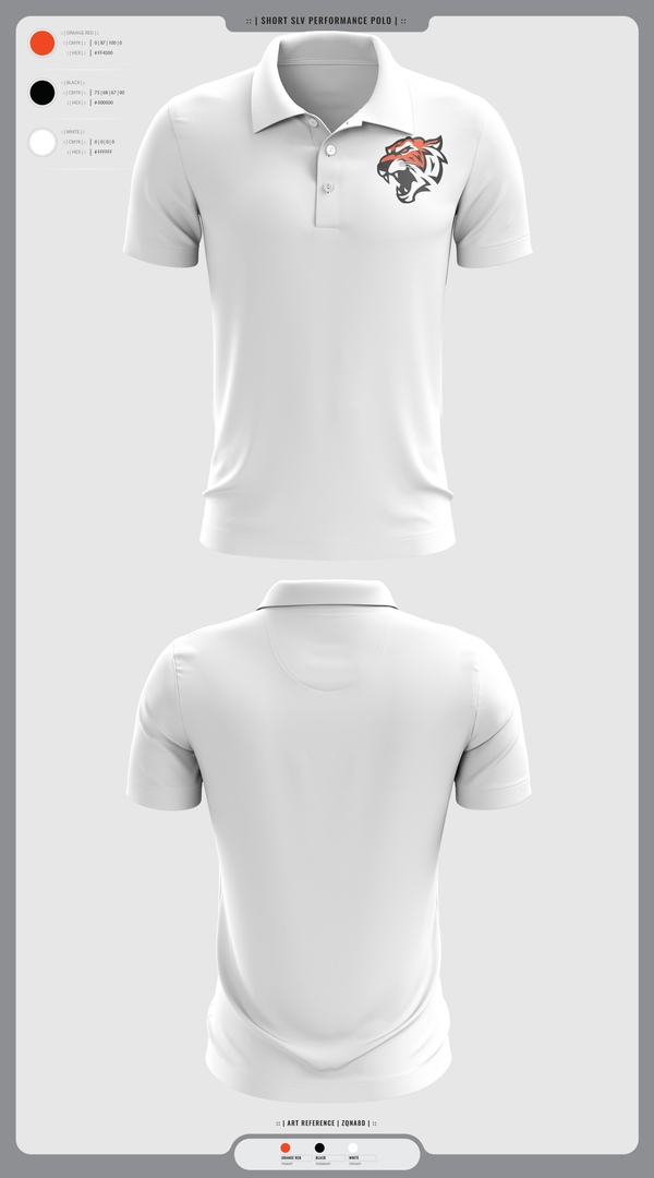 Short Sleeve Performance Polo, Orangeville Bengals, Baseball, Teamtime, Team time, sublimation, custom sports apparel, team uniforms, spirit wear, spiritwear, sports uniforms, custom shirts, team store, custom team store, fundraiser sports, apparel fundraiser