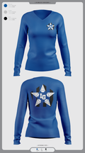LaGrange Grangers 19737218 Women's Long Sleeve V-neck Shirt - 1