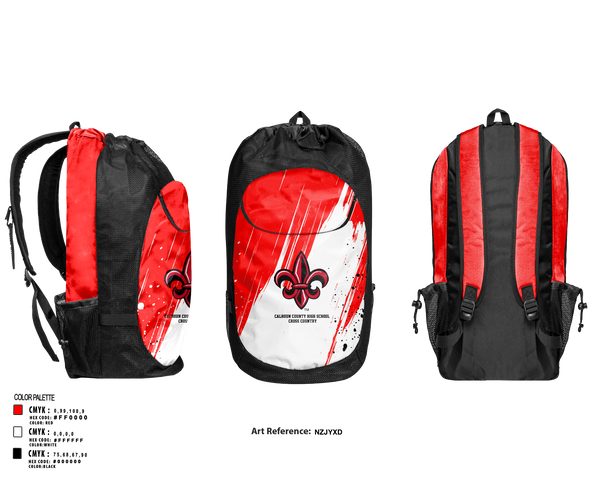 Gear Bag, Calhoun County High School Cross Country, Cross Country, Teamtime, Team time, sublimation, custom sports apparel, team uniforms, spirit wear, spiritwear, sports uniforms, custom shirts, team store, custom team store, fundraiser sports, apparel fundraiser