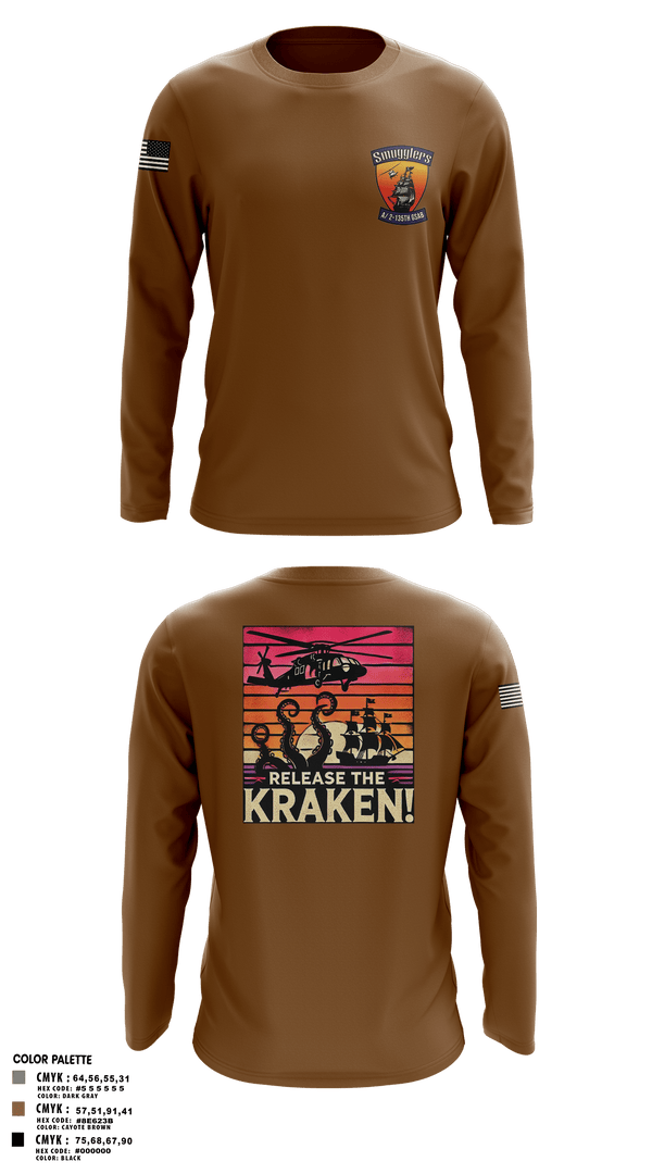 Long Sleeve Performance Shirt, A/2135th GSAB “SMUGGLERS”, Army, Teamtime, Team time, sublimation, custom sports apparel, team uniforms, spirit wear, spiritwear, sports uniforms, custom shirts, team store, custom team store, fundraiser sports, apparel fundraiser