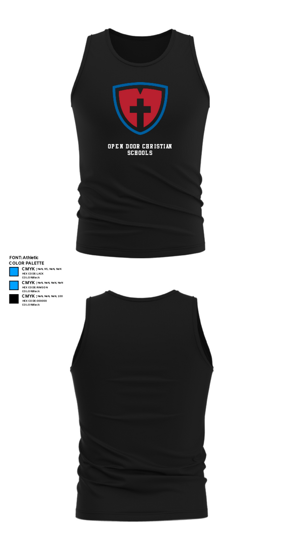 Tank Top, Open Door Christian Schools, , Teamtime, Team time, sublimation, custom sports apparel, team uniforms, spirit wear, spiritwear, sports uniforms, custom shirts, team store, custom team store, fundraiser sports, apparel fundraiser