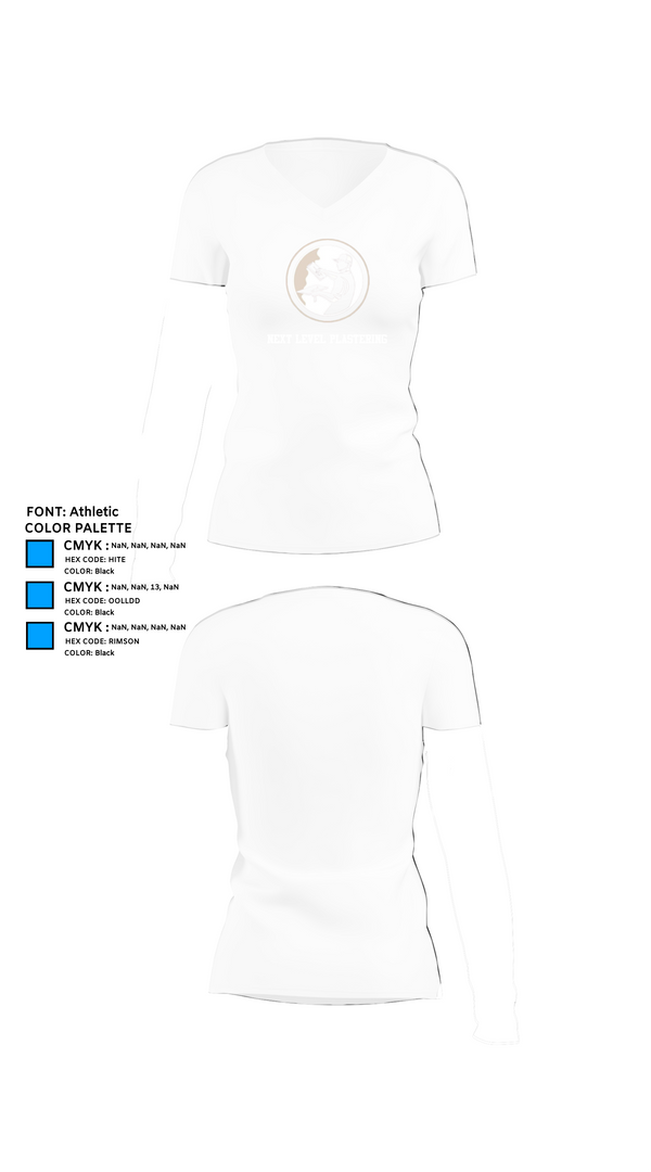 Womens Short Sleeve Vneck Shirt, Next Level Plastering, , Teamtime, Team time, sublimation, custom sports apparel, team uniforms, spirit wear, spiritwear, sports uniforms, custom shirts, team store, custom team store, fundraiser sports, apparel fundraiser