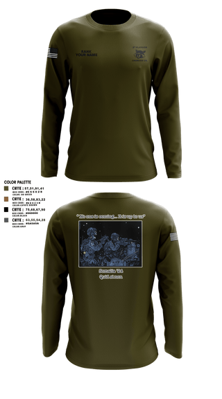 Long Sleeve Performance Shirt, Charger Co. / 2-112th Infantry Battalion, National Guard, Teamtime, Team time, sublimation, custom sports apparel, team uniforms, spirit wear, spiritwear, sports uniforms, custom shirts, team store, custom team store, fundraiser sports, apparel fundraiser