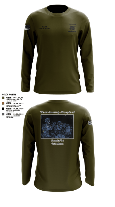 Charger Co. / 2-112th Infantry Battalion 37738588 Long Sleeve Performance Shirt - 39