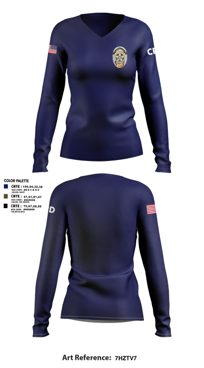 undefined Women's Long Sleeve V-neck Shirt - 4