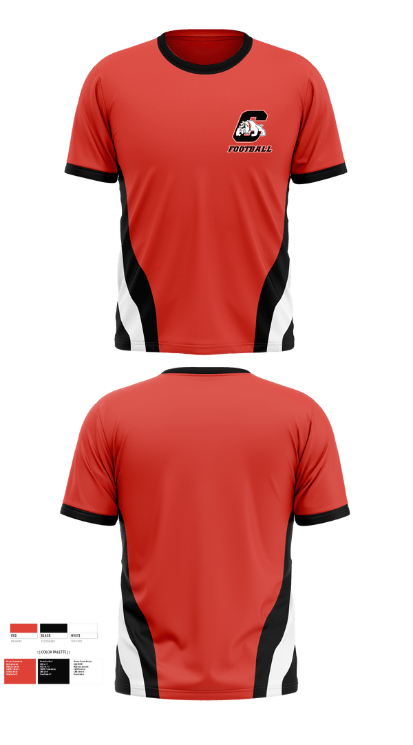 Short Sleeve Performance Shirt, Central High School Football, Football, Teamtime, Team time, sublimation, custom sports apparel, team uniforms, spirit wear, spiritwear, sports uniforms, custom shirts, team store, custom team store, fundraiser sports, apparel fundraiser