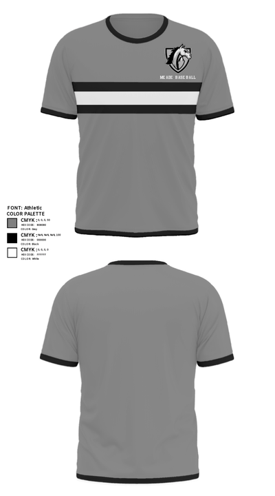 Meade High School Baseball 78796681 Short Sleeve Performance Shirt - 22
