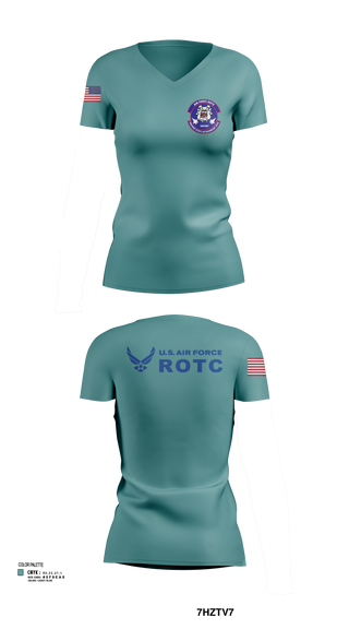 Womens Short Sleeve Vneck Shirt, Detachment 035, Air Force, Teamtime, Team time, sublimation, custom sports apparel, team uniforms, spirit wear, spiritwear, sports uniforms, custom shirts, team store, custom team store, fundraiser sports, apparel fundraiser