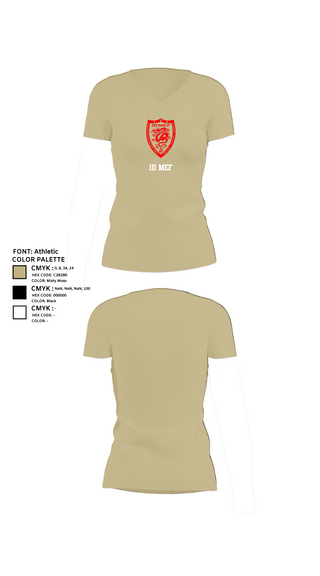 Womens Short Sleeve Vneck Shirt, III MEF, Marines, Teamtime, Team time, sublimation, custom sports apparel, team uniforms, spirit wear, spiritwear, sports uniforms, custom shirts, team store, custom team store, fundraiser sports, apparel fundraiser