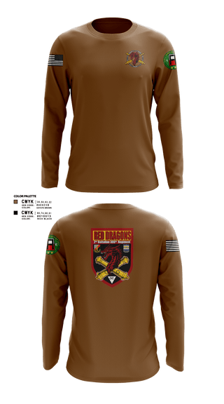 Long Sleeve Performance Shirt, 2-306th FAR, Army, Teamtime, Team time, sublimation, custom sports apparel, team uniforms, spirit wear, spiritwear, sports uniforms, custom shirts, team store, custom team store, fundraiser sports, apparel fundraiser