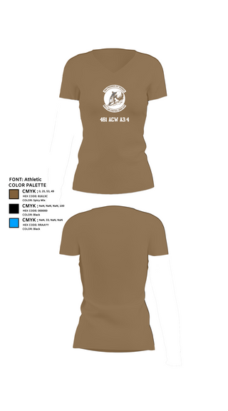 Womens Short Sleeve Vneck Shirt, 461 ACW A3/4, , Teamtime, Team time, sublimation, custom sports apparel, team uniforms, spirit wear, spiritwear, sports uniforms, custom shirts, team store, custom team store, fundraiser sports, apparel fundraiser