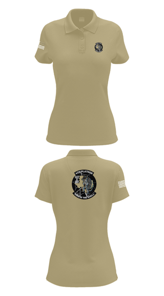 Women's Short Sleeve Performance Polo, 90th ASB B co 4Th Platoon, Army, Teamtime, Team time, sublimation, custom sports apparel, team uniforms, spirit wear, spiritwear, sports uniforms, custom shirts, team store, custom team store, fundraiser sports, apparel fundraiser