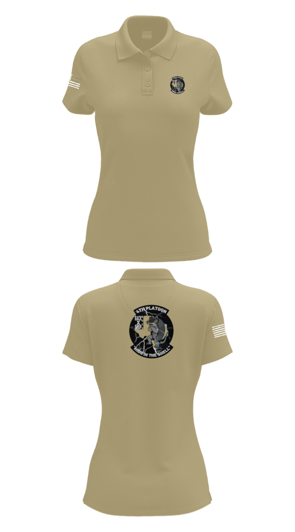 Women's Short Sleeve Performance Polo, 90th ASB B co 4Th Platoon, Army, Teamtime, Team time, sublimation, custom sports apparel, team uniforms, spirit wear, spiritwear, sports uniforms, custom shirts, team store, custom team store, fundraiser sports, apparel fundraiser