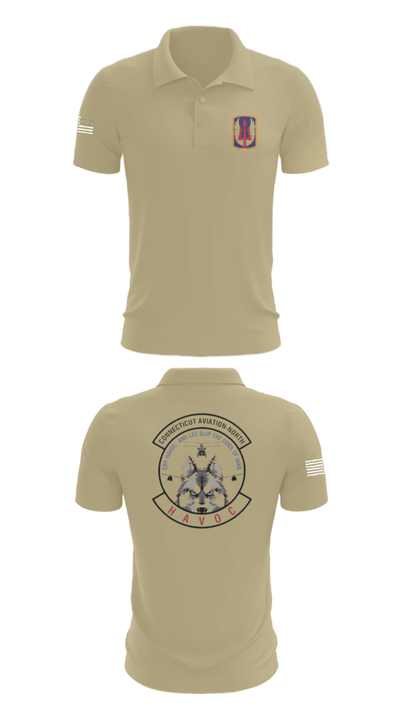 1-169th E Company 39061427 Short Sleeve Performance Polo - 83