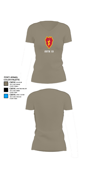 Women's Short Sleeve Vneck Shirt, 25th ID, Army, Teamtime, Team time, sublimation, custom sports apparel, team uniforms, spirit wear, spiritwear, sports uniforms, custom shirts, team store, custom team store, fundraiser sports, apparel fundraiser