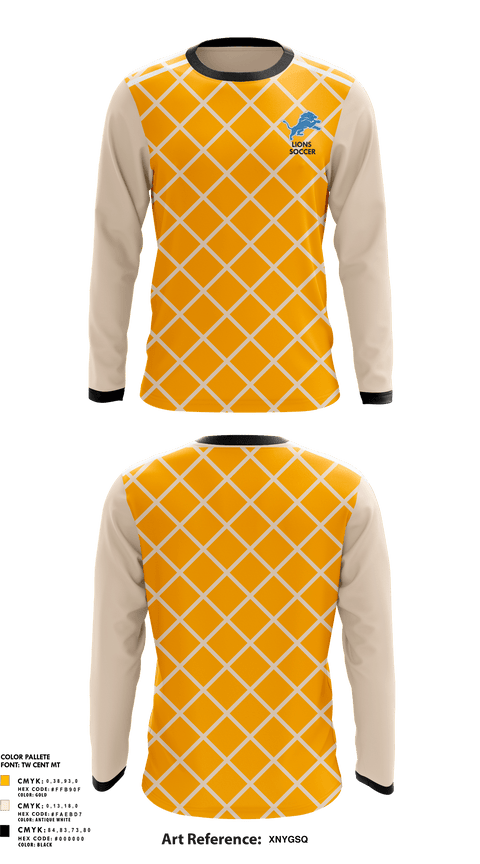 Long Sleeve Performance Shirt, Lions, Men's Soccer, Teamtime, Team time, sublimation, custom sports apparel, team uniforms, spirit wear, spiritwear, sports uniforms, custom shirts, team store, custom team store, fundraiser sports, apparel fundraiser