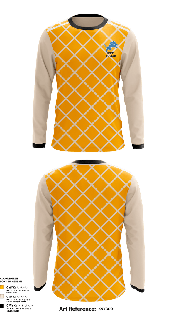 Long Sleeve Performance Shirt, Lions, Men's Soccer, Teamtime, Team time, sublimation, custom sports apparel, team uniforms, spirit wear, spiritwear, sports uniforms, custom shirts, team store, custom team store, fundraiser sports, apparel fundraiser