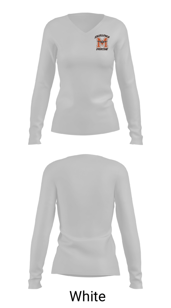 Women's Long Sleeve Vneck Shirt, Macomb Senior High School Baseball, Baseball, Teamtime, Team time, sublimation, custom sports apparel, team uniforms, spirit wear, spiritwear, sports uniforms, custom shirts, team store, custom team store, fundraiser sports, apparel fundraiser