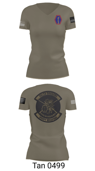 Womens Short Sleeve Vneck Shirt, 100th Battalion 442nd Infantry Delta dragons, Army, Teamtime, Team time, sublimation, custom sports apparel, team uniforms, spirit wear, spiritwear, sports uniforms, custom shirts, team store, custom team store, fundraiser sports, apparel fundraiser