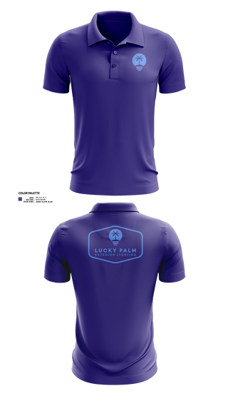Short Sleeve Performance Polo, Lucky Palm Lighting, , Teamtime, Team time, sublimation, custom sports apparel, team uniforms, spirit wear, spiritwear, sports uniforms, custom shirts, team store, custom team store, fundraiser sports, apparel fundraiser