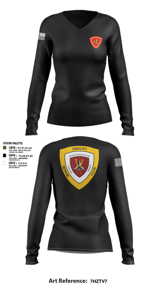 Womens Long Sleeve Vneck Shirt, HQBN 3D MARDIV, Marines, Teamtime, Team time, sublimation, custom sports apparel, team uniforms, spirit wear, spiritwear, sports uniforms, custom shirts, team store, custom team store, fundraiser sports, apparel fundraiser