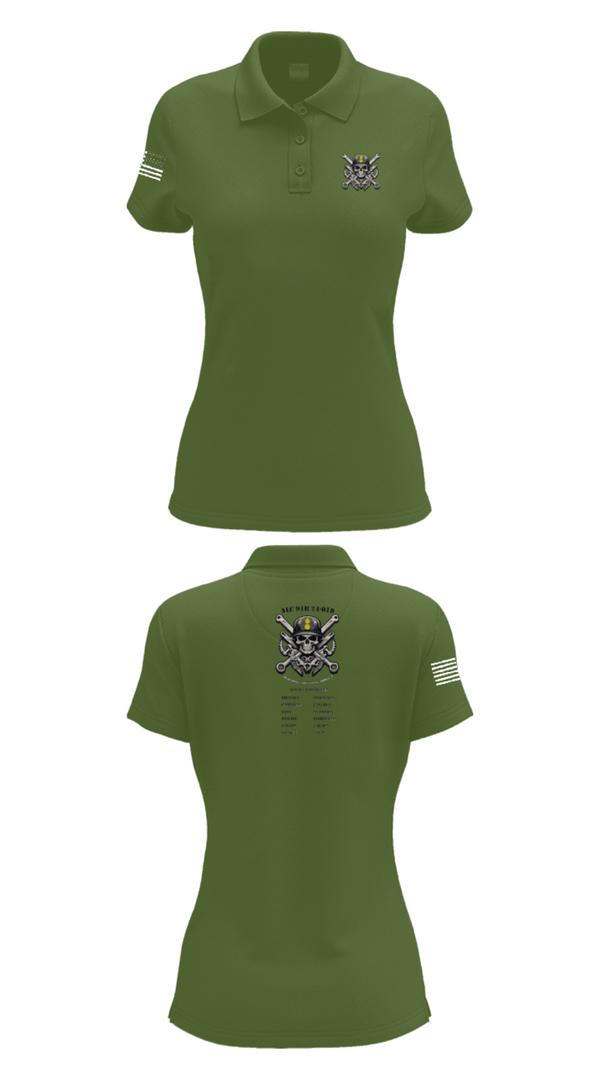 Women's Short Sleeve Performance Polo, ALC, Army, Teamtime, Team time, sublimation, custom sports apparel, team uniforms, spirit wear, spiritwear, sports uniforms, custom shirts, team store, custom team store, fundraiser sports, apparel fundraiser